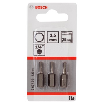 Bosch BITS SEXKANT 2,5 25MM 3ST