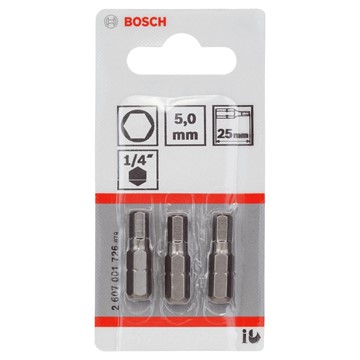 Bosch BITS SEXKANT 5 25MM 3ST