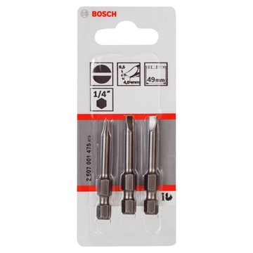 Bosch BITS SPÅR 0,5X4 49MM 3ST