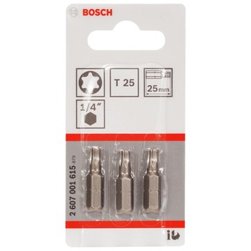Bosch BITS 1/4 T25 25MM 3P