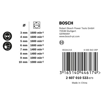 Bosch TRÄBORRSET 3-10MM 8ST ROBUSTLINE