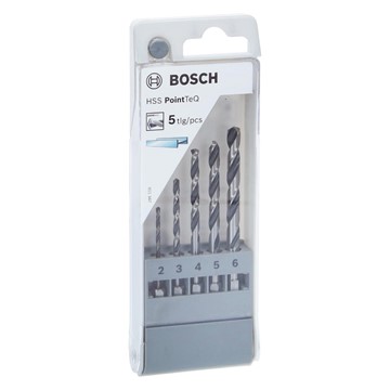 Bosch METALLBORRSET POINTTEQ HEX HSS2-6MM 5ST