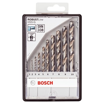 Bosch BORRSET ROBUSTLINE HSS-G 135GR 1-10MM 10ST