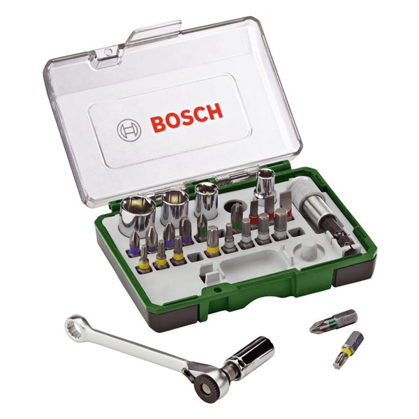 Bosch BITS- OCH HYLSNYCKELSET 27-DEL PL