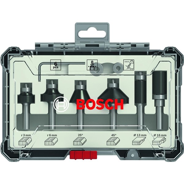 Bosch FRÄSSTÅLSET HM MIXED 8MM 6ST