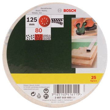Bosch EXCENTERSLIPPAPPER K 80 25P EXC