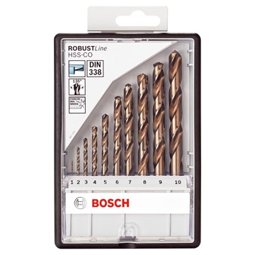 Bosch METALLBORRSET HSS-CO 10ST ROBUSTLINE