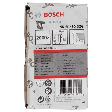 Bosch DYCKERT 20GR 1,6X32MM EFZ 2000ST