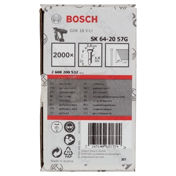 Bosch DYCKERT 20GR 1,6X57MM EFZ 2000ST