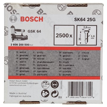 Bosch DYCKERT 1,6/16G 25MM 2500ST