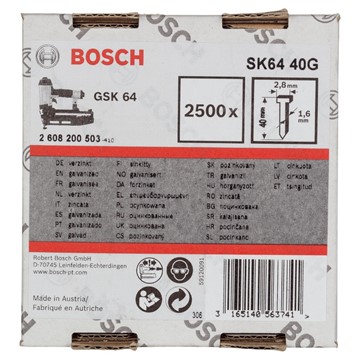 Bosch DYCKERT 1,6/16G 40MM 2500ST