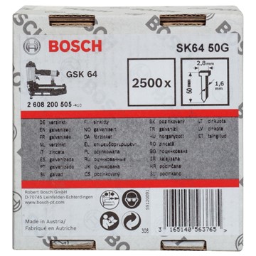 Bosch DYCKERT 1,6/16G 50MM 2500ST