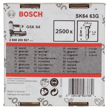 Bosch DYCKERT 1,6/16G 63MM 2500ST