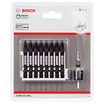 Bosch BITSSET IMPACT MAGN PH2/TX20 65MM 8DELAR