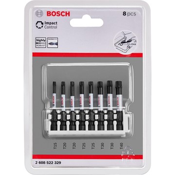 Bosch BITSSET IMPACT TX15-40 50MM 8 DELAR