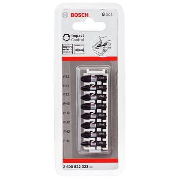 Bosch BITSSET IMPACT PH/PZ1-2-3 25MM8 DELAR