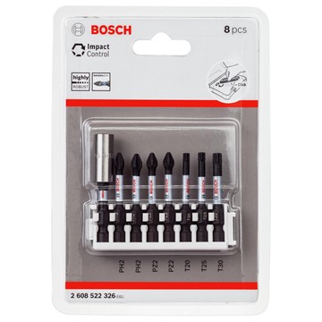Bosch BITSSET IMPACT PH/PZ/TX 50MM STHOLD 8ST