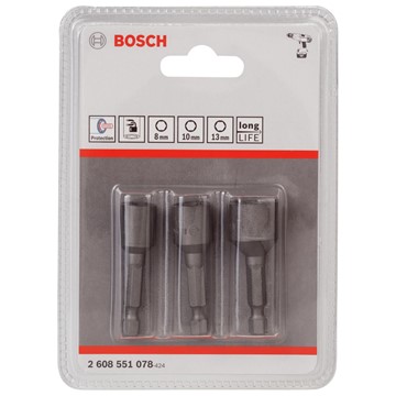 Bosch HYLSBITS MAGNET 8-10-13MM 50MM 3ST