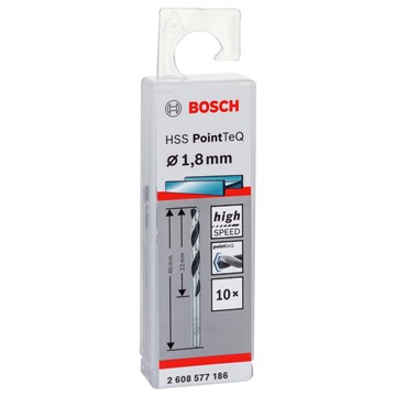 Bosch METALLBORR POINTTEC HSS-R 1,8MM 10ST