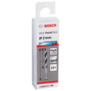 Bosch METALLBORR POINTTEC HSS-R 2,0MM 10ST
