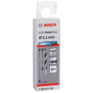 Bosch METALLBORR POINTTEC HSS-R 2,1MM 10ST