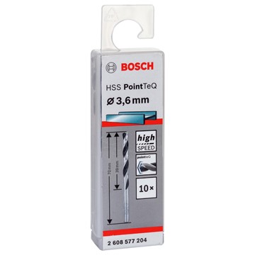 Bosch METALLBORR POINTTEC HSS-R 3,6MM 10ST