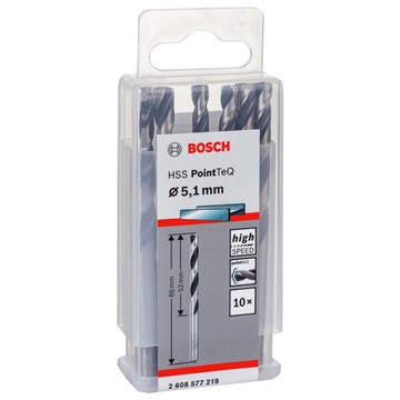 Bosch METALLBORR POINTTEC HSS-R 5,1MM 10ST