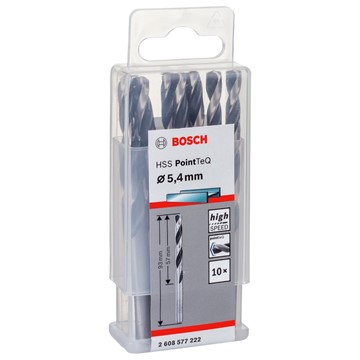 Bosch METALLBORR POINTTEC HSS-R 5,4MM 10ST