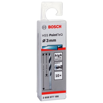 Bosch METALLBORR POINTTEC HSS-R 3,0MM 10ST