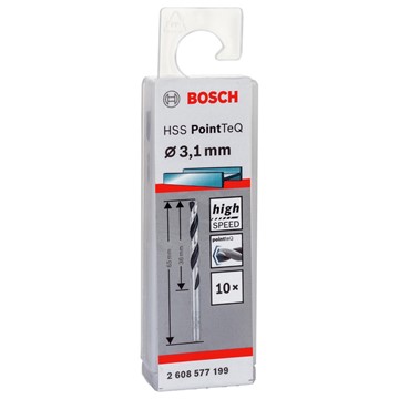 Bosch METALLBORR POINTTEC HSS-R 3,1MM 10ST