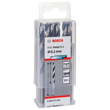 Bosch METALLBORR POINTTEC HSS-R 6,1MM 10ST
