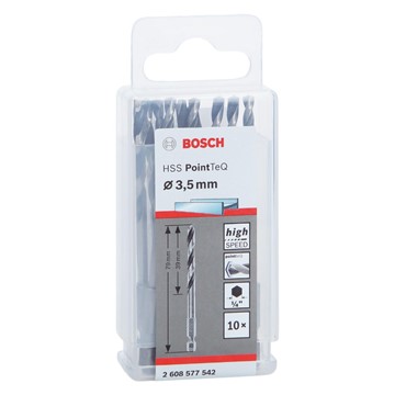 Bosch METALLBORR POINTTEQ HEX HSS 3,5X79MM 10ST