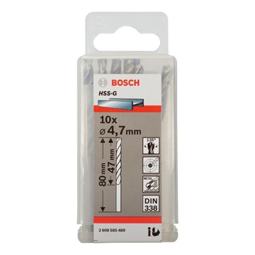 Bosch METALLBORR HSS-G 4,7X80MM 10ST