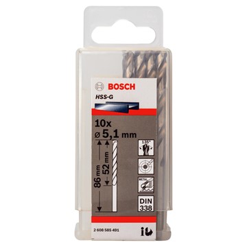 Bosch METALLBORR HSS-G 5,1X86MM 10ST