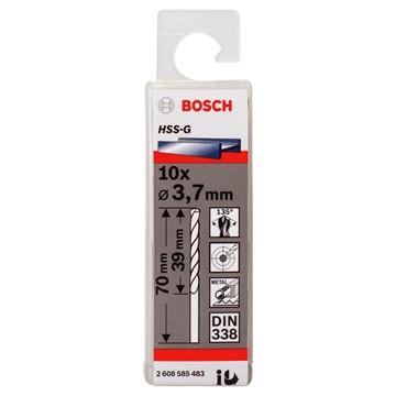 Bosch METALLBORR HSS-G 3,7X70MM 10ST