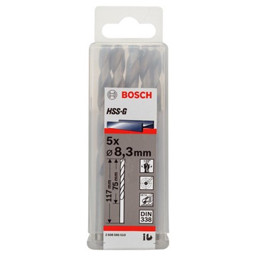 Bosch METALLBORR HSS-G 8,3X117MM 5ST