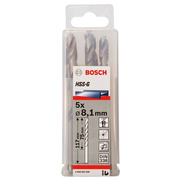Bosch METALLBORR HSS-G 8,1X117MM 5ST
