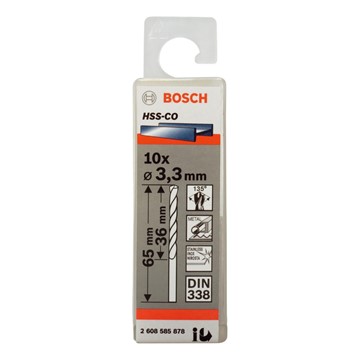 Bosch METALLBORR HSS-CO S 3,3X65MM 10ST