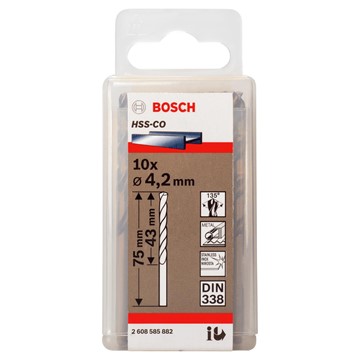 Bosch METALLBORR HSS-CO S 4,2X75MM 10ST