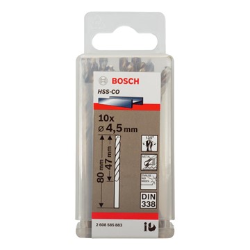 Bosch METALLBORR HSS-CO S 4,5X80MM 10ST