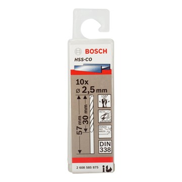 Bosch METALLBORR HSS-CO S 2,5X57MM 10ST