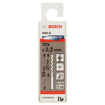 Bosch METALLBORR HSS-G 2,2X53MM 10ST