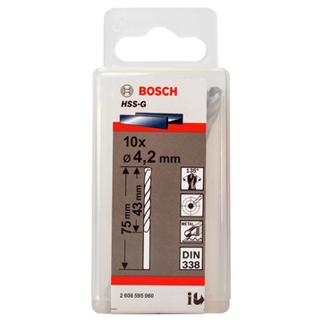 Bosch METALLBORR HSS-G S 4,2X75MM 10ST