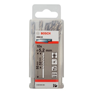 Bosch METALLBORR HSS-G 5,2X86MM 10ST
