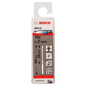 Bosch METALLBORR HSS-G S 2,0X49MM 10ST