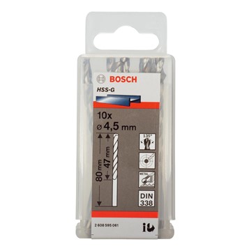 Bosch METALLBORR BOSCH EXTRA LÅNGA HSS-G DIN 338