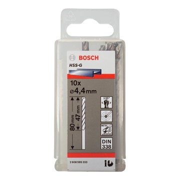 Bosch METALLBORR HSS-G 4,4/80MM 10ST