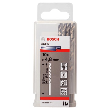 Bosch METALLBORR HSS-G 4,8X86MM 10ST