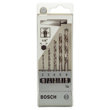 Bosch BORRSET 1/4 6-KANT 2-6MM 5ST