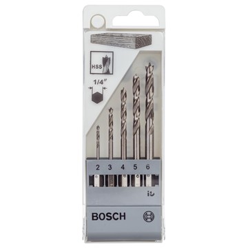 Bosch TRÄBORRSATS 1/4 6K 2-6MM 5D